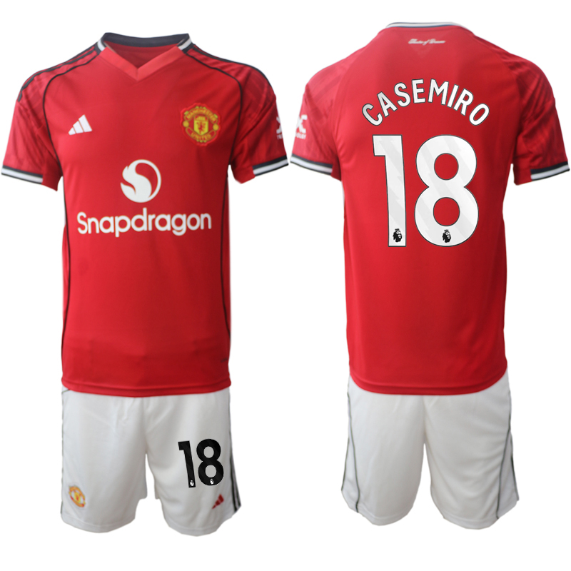 Men 2025-2026 Club Manchester United home Red 18 Soccer Jersey